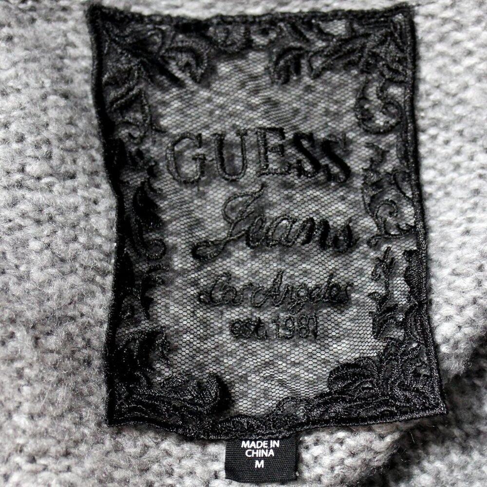 Guess Grey Knit Open Front Cardigan Size M - Picture 5 of 7